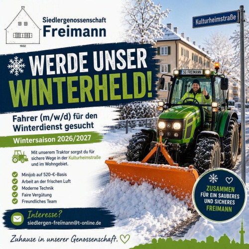 Stellenangebot Winterdienst 2026/2027